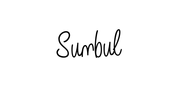 Design your own signature with our free online signature maker. With this signature software, you can create a handwritten (Angelique-Rose-font-FFP) signature for name Sunbul. Sunbul signature style 5 images and pictures png