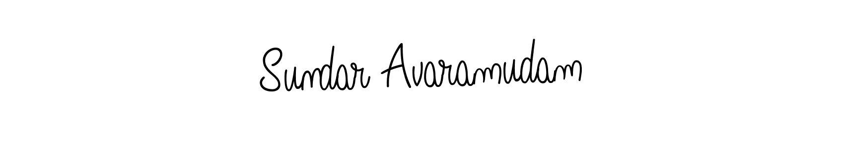 Sundar Avaramudam stylish signature style. Best Handwritten Sign (Angelique-Rose-font-FFP) for my name. Handwritten Signature Collection Ideas for my name Sundar Avaramudam. Sundar Avaramudam signature style 5 images and pictures png