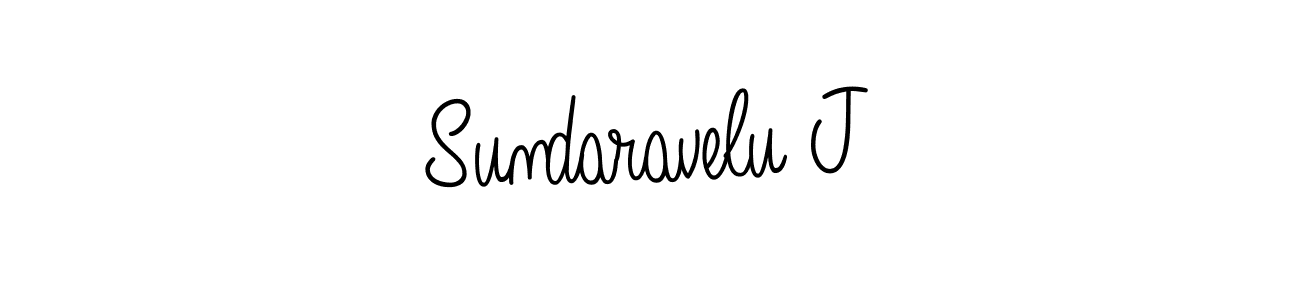 The best way (Angelique-Rose-font-FFP) to make a short signature is to pick only two or three words in your name. The name Sundaravelu J include a total of six letters. For converting this name. Sundaravelu J signature style 5 images and pictures png