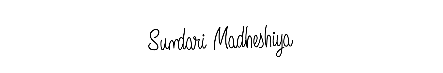 Make a beautiful signature design for name Sundari Madheshiya. With this signature (Angelique-Rose-font-FFP) style, you can create a handwritten signature for free. Sundari Madheshiya signature style 5 images and pictures png