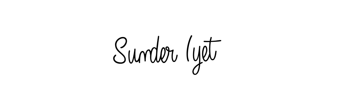 Design your own signature with our free online signature maker. With this signature software, you can create a handwritten (Angelique-Rose-font-FFP) signature for name Sunder Iyet. Sunder Iyet signature style 5 images and pictures png