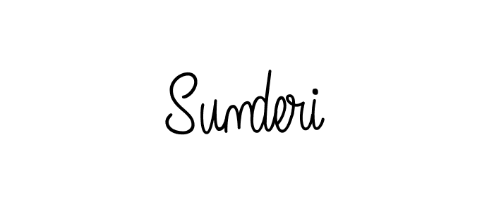 How to make Sunderi name signature. Use Angelique-Rose-font-FFP style for creating short signs online. This is the latest handwritten sign. Sunderi signature style 5 images and pictures png