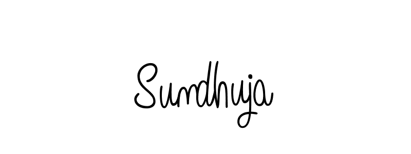 Make a beautiful signature design for name Sundhuja. With this signature (Angelique-Rose-font-FFP) style, you can create a handwritten signature for free. Sundhuja signature style 5 images and pictures png
