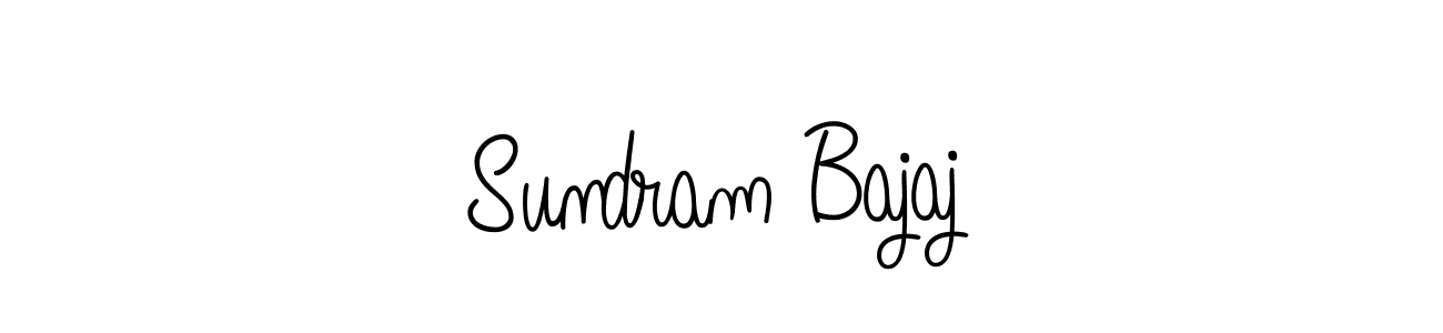 Make a beautiful signature design for name Sundram Bajaj. With this signature (Angelique-Rose-font-FFP) style, you can create a handwritten signature for free. Sundram Bajaj signature style 5 images and pictures png