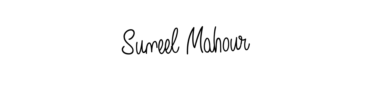 How to Draw Suneel Mahour signature style? Angelique-Rose-font-FFP is a latest design signature styles for name Suneel Mahour. Suneel Mahour signature style 5 images and pictures png