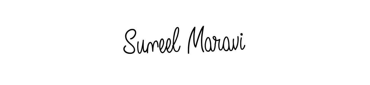 The best way (Angelique-Rose-font-FFP) to make a short signature is to pick only two or three words in your name. The name Suneel Maravi include a total of six letters. For converting this name. Suneel Maravi signature style 5 images and pictures png