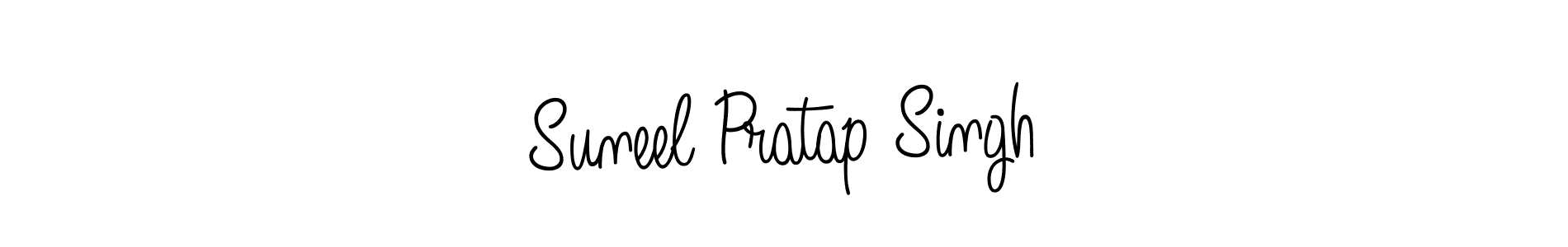 The best way (Angelique-Rose-font-FFP) to make a short signature is to pick only two or three words in your name. The name Suneel Pratap Singh include a total of six letters. For converting this name. Suneel Pratap Singh signature style 5 images and pictures png