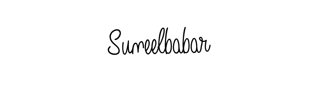 Use a signature maker to create a handwritten signature online. With this signature software, you can design (Angelique-Rose-font-FFP) your own signature for name Suneelbabar. Suneelbabar signature style 5 images and pictures png