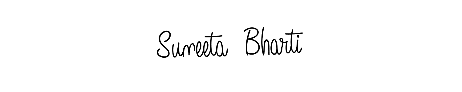 Use a signature maker to create a handwritten signature online. With this signature software, you can design (Angelique-Rose-font-FFP) your own signature for name Suneeta  Bharti. Suneeta  Bharti signature style 5 images and pictures png