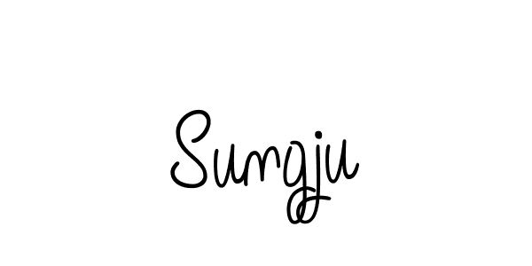 Make a beautiful signature design for name Sungju. With this signature (Angelique-Rose-font-FFP) style, you can create a handwritten signature for free. Sungju signature style 5 images and pictures png