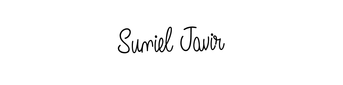 Use a signature maker to create a handwritten signature online. With this signature software, you can design (Angelique-Rose-font-FFP) your own signature for name Suniel Javir. Suniel Javir signature style 5 images and pictures png