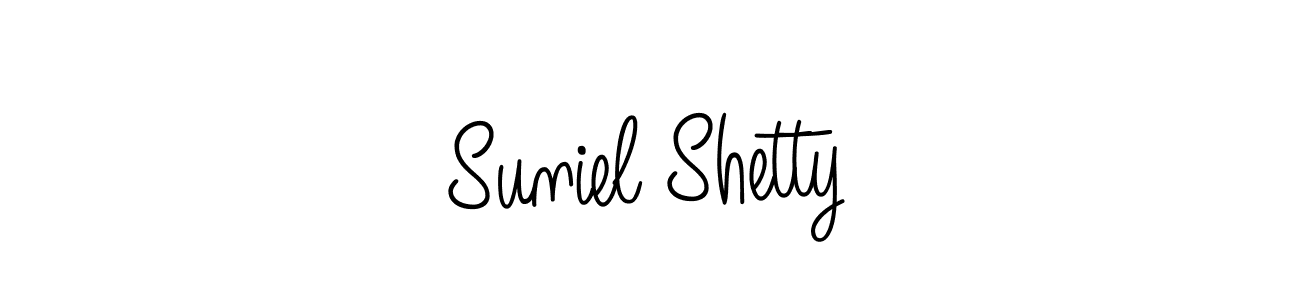Use a signature maker to create a handwritten signature online. With this signature software, you can design (Angelique-Rose-font-FFP) your own signature for name Suniel Shetty. Suniel Shetty signature style 5 images and pictures png