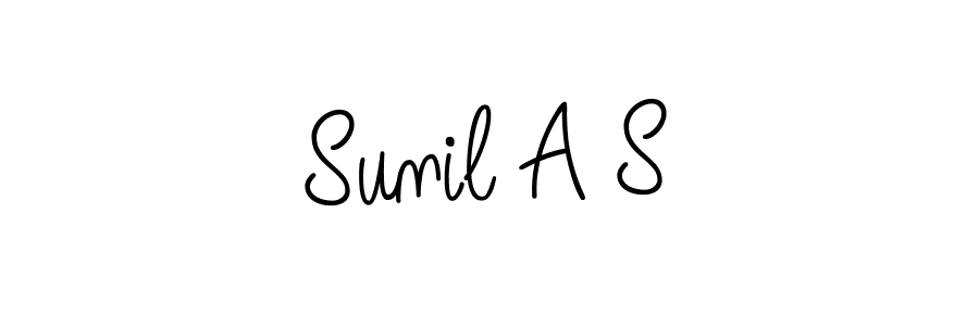 How to Draw Sunil A S signature style? Angelique-Rose-font-FFP is a latest design signature styles for name Sunil A S. Sunil A S signature style 5 images and pictures png