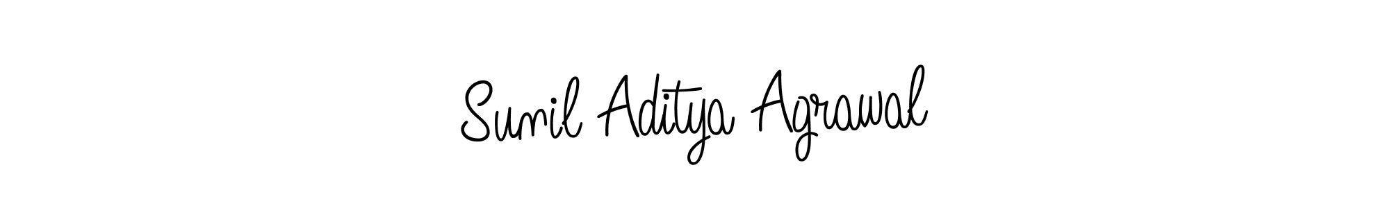 The best way (Angelique-Rose-font-FFP) to make a short signature is to pick only two or three words in your name. The name Sunil Aditya Agrawal include a total of six letters. For converting this name. Sunil Aditya Agrawal signature style 5 images and pictures png