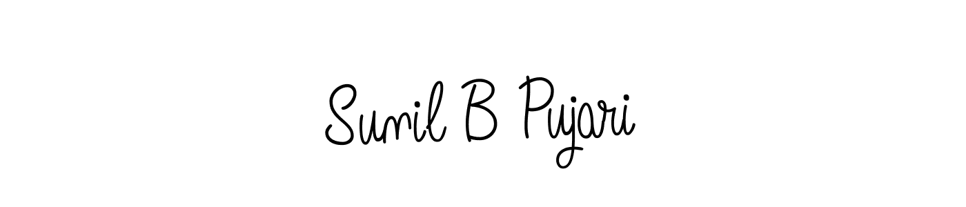 How to make Sunil B Pujari signature? Angelique-Rose-font-FFP is a professional autograph style. Create handwritten signature for Sunil B Pujari name. Sunil B Pujari signature style 5 images and pictures png