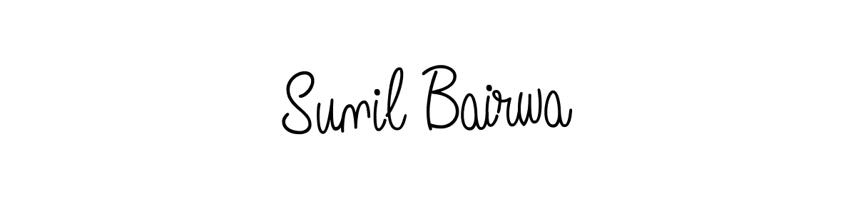 Design your own signature with our free online signature maker. With this signature software, you can create a handwritten (Angelique-Rose-font-FFP) signature for name Sunil Bairwa. Sunil Bairwa signature style 5 images and pictures png