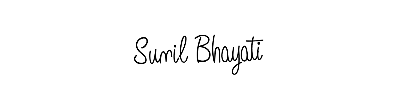 The best way (Angelique-Rose-font-FFP) to make a short signature is to pick only two or three words in your name. The name Sunil Bhayati include a total of six letters. For converting this name. Sunil Bhayati signature style 5 images and pictures png
