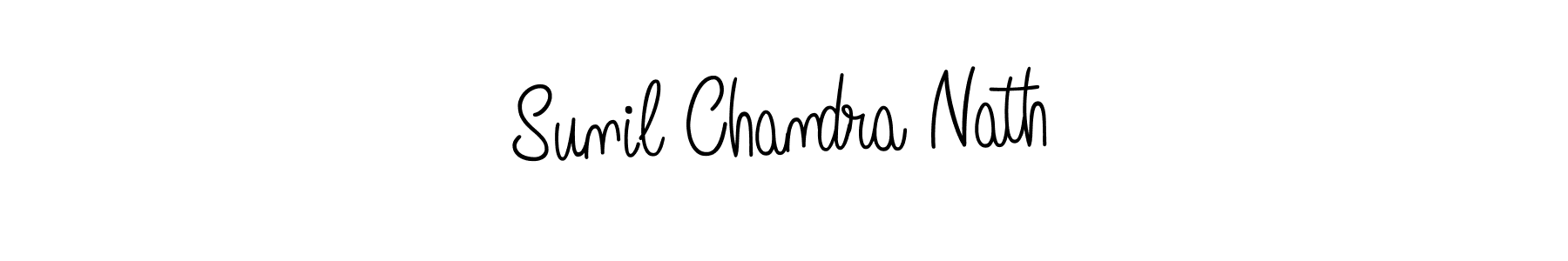 Use a signature maker to create a handwritten signature online. With this signature software, you can design (Angelique-Rose-font-FFP) your own signature for name Sunil Chandra Nath. Sunil Chandra Nath signature style 5 images and pictures png