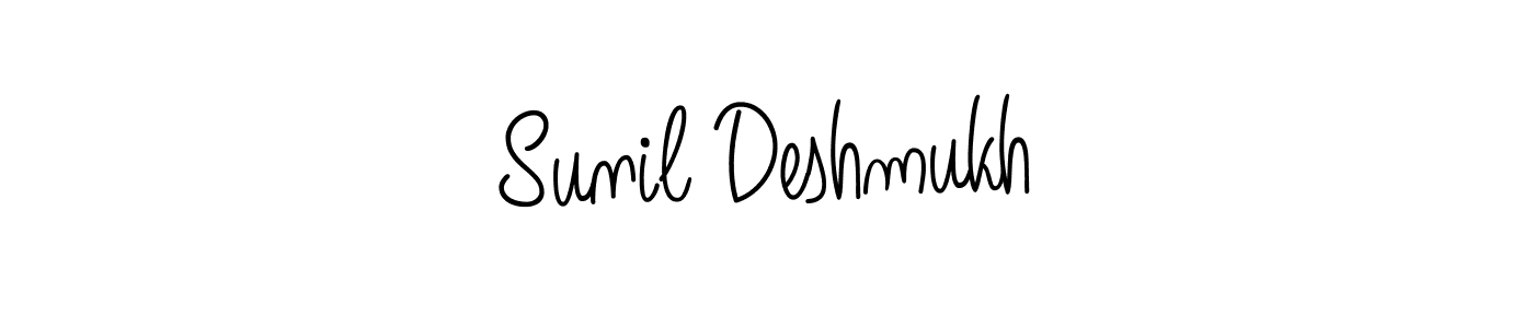 How to make Sunil Deshmukh name signature. Use Angelique-Rose-font-FFP style for creating short signs online. This is the latest handwritten sign. Sunil Deshmukh signature style 5 images and pictures png