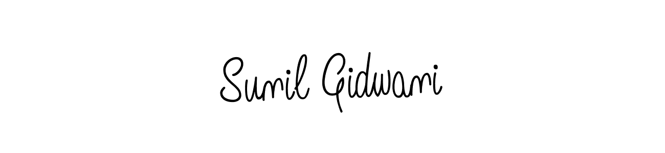 The best way (Angelique-Rose-font-FFP) to make a short signature is to pick only two or three words in your name. The name Sunil Gidwani include a total of six letters. For converting this name. Sunil Gidwani signature style 5 images and pictures png