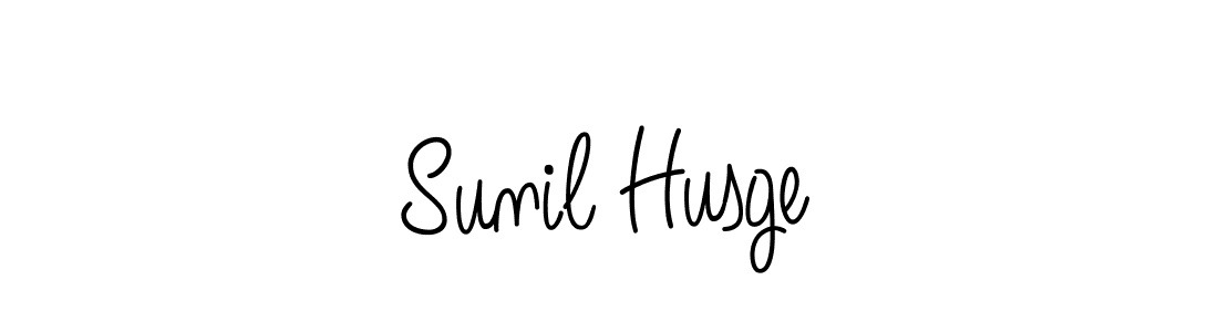 Sunil Husge stylish signature style. Best Handwritten Sign (Angelique-Rose-font-FFP) for my name. Handwritten Signature Collection Ideas for my name Sunil Husge. Sunil Husge signature style 5 images and pictures png