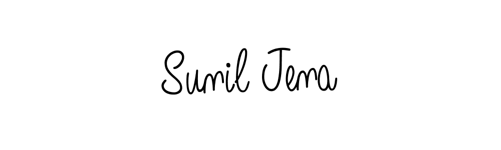 Use a signature maker to create a handwritten signature online. With this signature software, you can design (Angelique-Rose-font-FFP) your own signature for name Sunil Jena. Sunil Jena signature style 5 images and pictures png