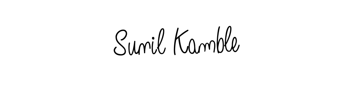 Sunil Kamble stylish signature style. Best Handwritten Sign (Angelique-Rose-font-FFP) for my name. Handwritten Signature Collection Ideas for my name Sunil Kamble. Sunil Kamble signature style 5 images and pictures png