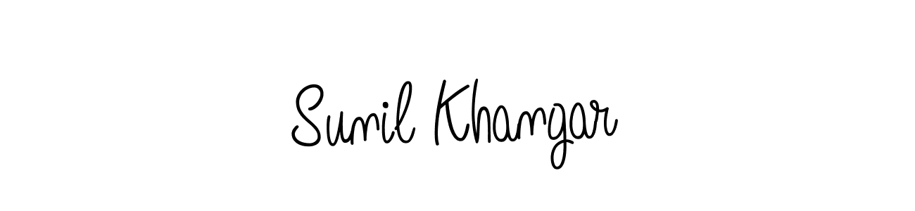 if you are searching for the best signature style for your name Sunil Khangar. so please give up your signature search. here we have designed multiple signature styles  using Angelique-Rose-font-FFP. Sunil Khangar signature style 5 images and pictures png