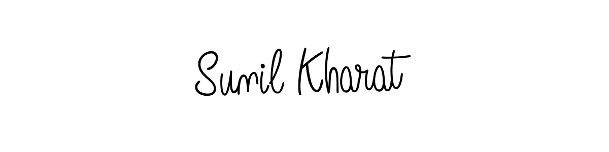 Use a signature maker to create a handwritten signature online. With this signature software, you can design (Angelique-Rose-font-FFP) your own signature for name Sunil Kharat. Sunil Kharat signature style 5 images and pictures png