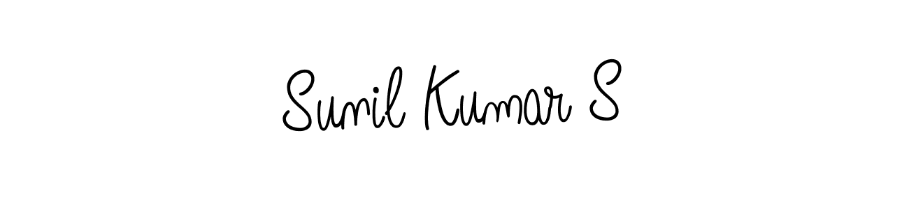 How to Draw Sunil Kumar S signature style? Angelique-Rose-font-FFP is a latest design signature styles for name Sunil Kumar S. Sunil Kumar S signature style 5 images and pictures png