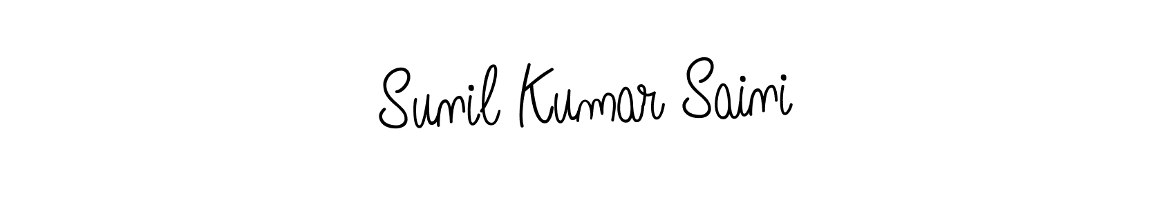 Design your own signature with our free online signature maker. With this signature software, you can create a handwritten (Angelique-Rose-font-FFP) signature for name Sunil Kumar Saini. Sunil Kumar Saini signature style 5 images and pictures png