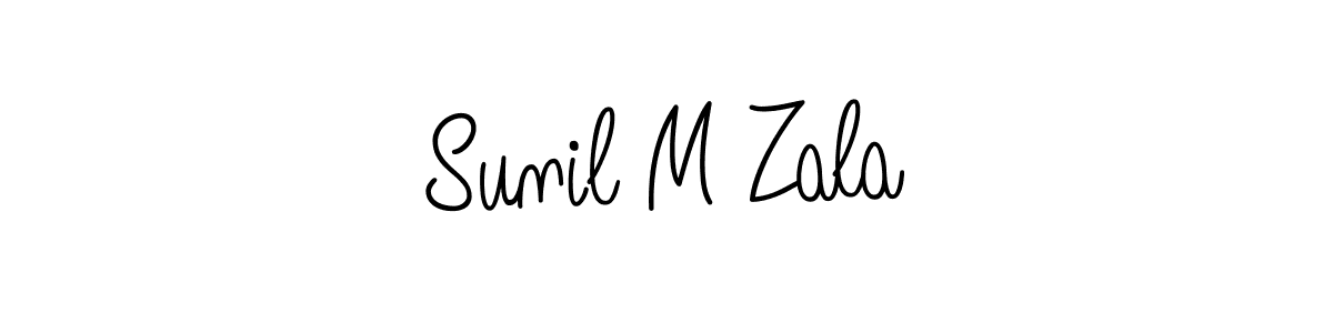 Angelique-Rose-font-FFP is a professional signature style that is perfect for those who want to add a touch of class to their signature. It is also a great choice for those who want to make their signature more unique. Get Sunil M Zala name to fancy signature for free. Sunil M Zala signature style 5 images and pictures png