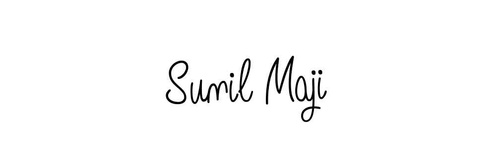 How to make Sunil Maji name signature. Use Angelique-Rose-font-FFP style for creating short signs online. This is the latest handwritten sign. Sunil Maji signature style 5 images and pictures png