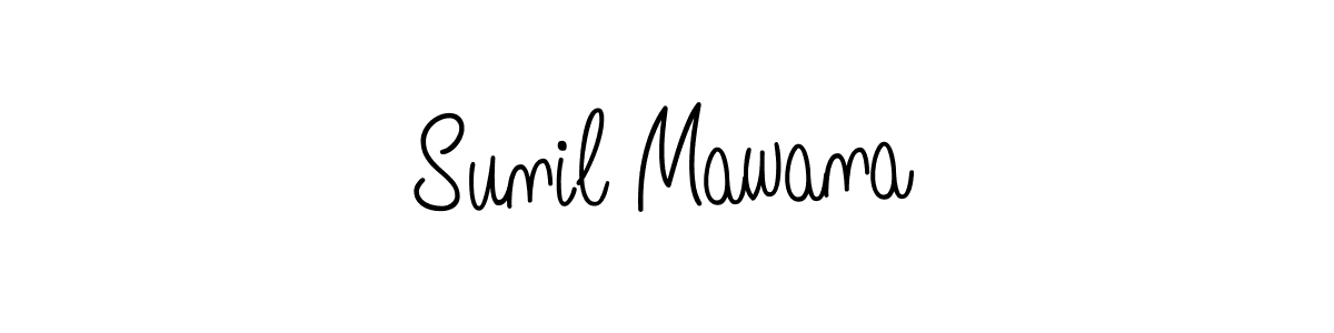 How to make Sunil Mawana name signature. Use Angelique-Rose-font-FFP style for creating short signs online. This is the latest handwritten sign. Sunil Mawana signature style 5 images and pictures png