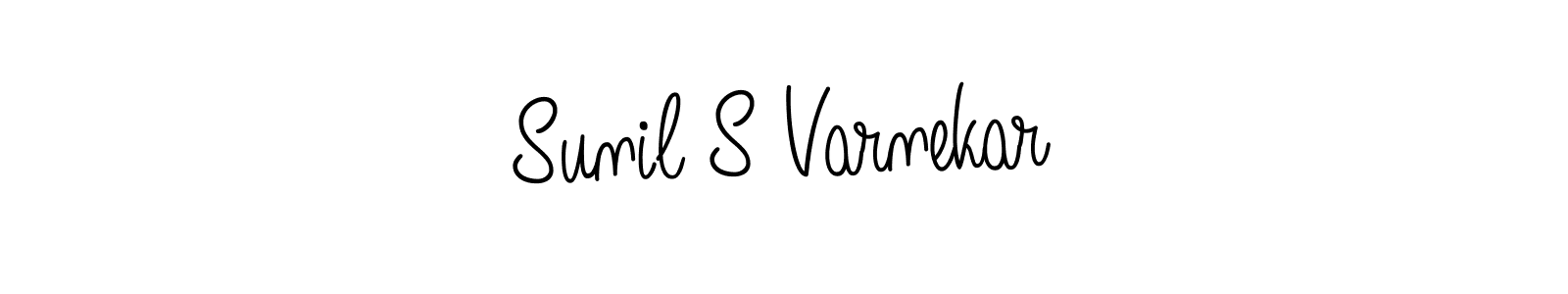 Create a beautiful signature design for name Sunil S Varnekar. With this signature (Angelique-Rose-font-FFP) fonts, you can make a handwritten signature for free. Sunil S Varnekar signature style 5 images and pictures png