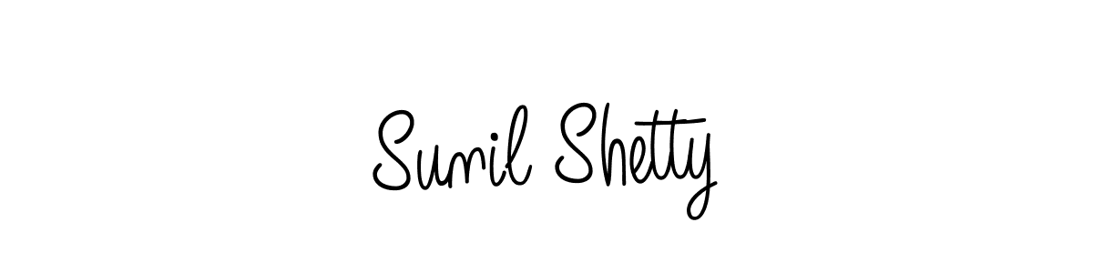 Sunil Shetty stylish signature style. Best Handwritten Sign (Angelique-Rose-font-FFP) for my name. Handwritten Signature Collection Ideas for my name Sunil Shetty. Sunil Shetty signature style 5 images and pictures png