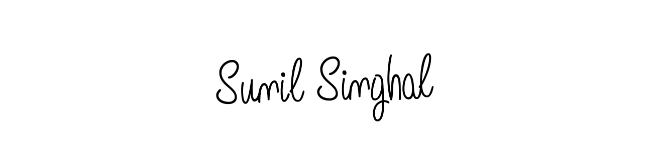 Sunil Singhal stylish signature style. Best Handwritten Sign (Angelique-Rose-font-FFP) for my name. Handwritten Signature Collection Ideas for my name Sunil Singhal. Sunil Singhal signature style 5 images and pictures png