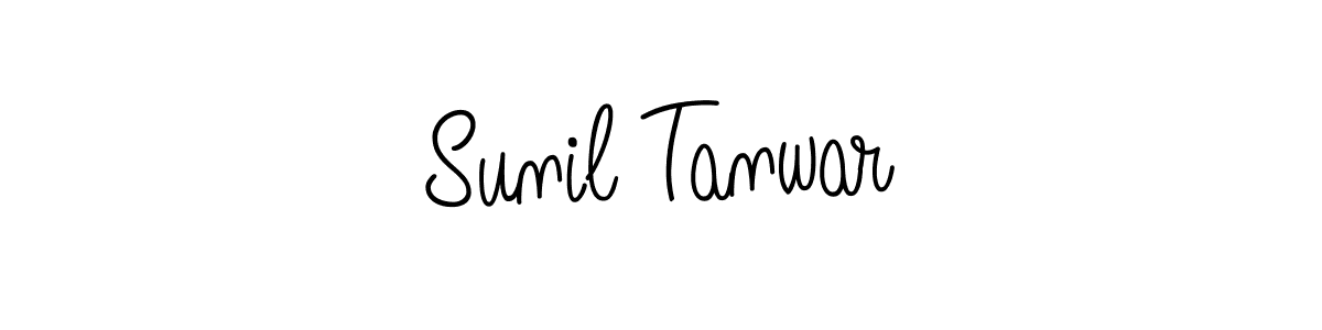 How to make Sunil Tanwar name signature. Use Angelique-Rose-font-FFP style for creating short signs online. This is the latest handwritten sign. Sunil Tanwar signature style 5 images and pictures png