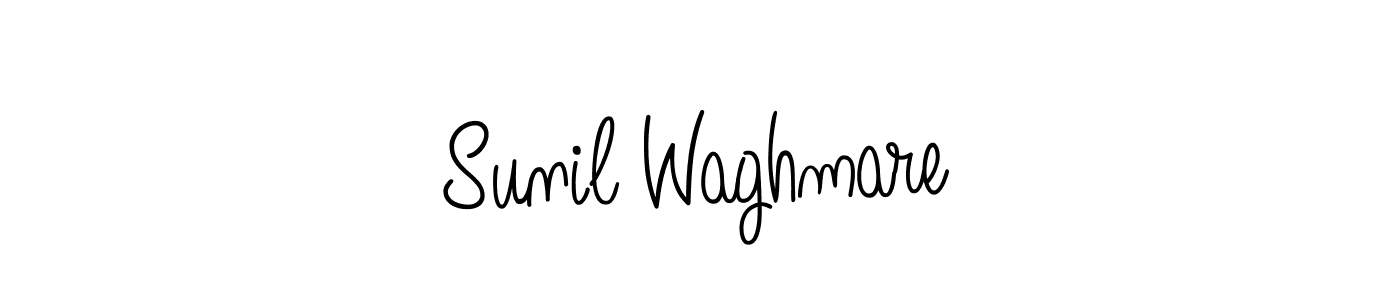 The best way (Angelique-Rose-font-FFP) to make a short signature is to pick only two or three words in your name. The name Sunil Waghmare include a total of six letters. For converting this name. Sunil Waghmare signature style 5 images and pictures png