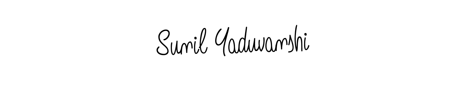 Sunil Yaduvanshi stylish signature style. Best Handwritten Sign (Angelique-Rose-font-FFP) for my name. Handwritten Signature Collection Ideas for my name Sunil Yaduvanshi. Sunil Yaduvanshi signature style 5 images and pictures png