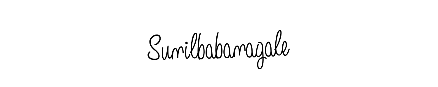 You should practise on your own different ways (Angelique-Rose-font-FFP) to write your name (Sunilbabanagale) in signature. don't let someone else do it for you. Sunilbabanagale signature style 5 images and pictures png