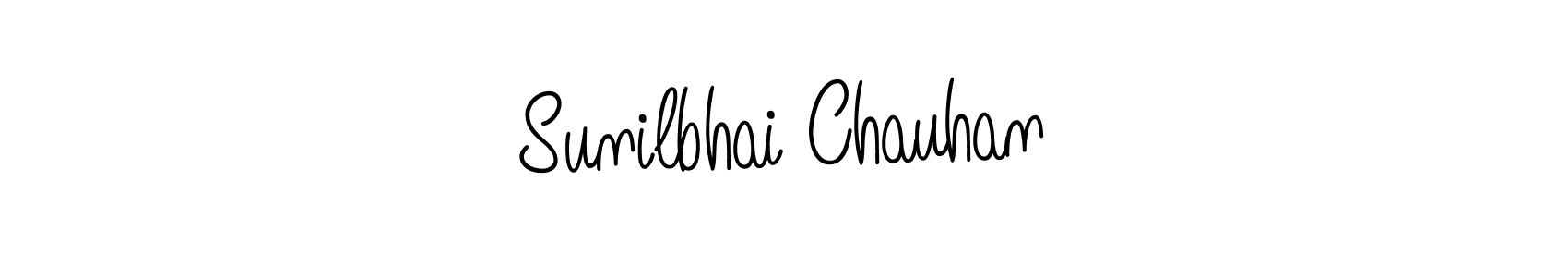 Design your own signature with our free online signature maker. With this signature software, you can create a handwritten (Angelique-Rose-font-FFP) signature for name Sunilbhai Chauhan. Sunilbhai Chauhan signature style 5 images and pictures png