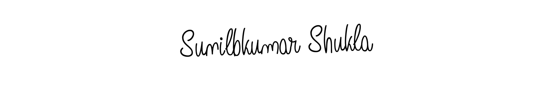 The best way (Angelique-Rose-font-FFP) to make a short signature is to pick only two or three words in your name. The name Sunilbkumar Shukla include a total of six letters. For converting this name. Sunilbkumar Shukla signature style 5 images and pictures png