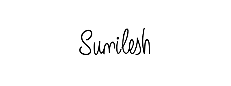 Make a beautiful signature design for name Sunilesh. With this signature (Angelique-Rose-font-FFP) style, you can create a handwritten signature for free. Sunilesh signature style 5 images and pictures png