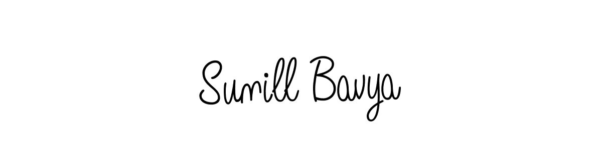 How to make Sunill Bavya signature? Angelique-Rose-font-FFP is a professional autograph style. Create handwritten signature for Sunill Bavya name. Sunill Bavya signature style 5 images and pictures png