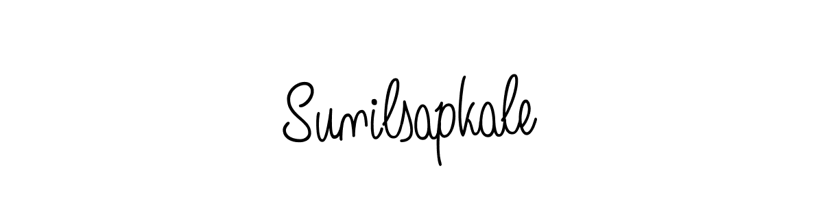You should practise on your own different ways (Angelique-Rose-font-FFP) to write your name (Sunilsapkale) in signature. don't let someone else do it for you. Sunilsapkale signature style 5 images and pictures png