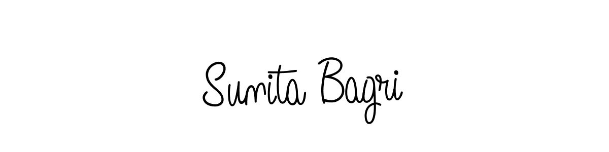 Sunita Bagri stylish signature style. Best Handwritten Sign (Angelique-Rose-font-FFP) for my name. Handwritten Signature Collection Ideas for my name Sunita Bagri. Sunita Bagri signature style 5 images and pictures png