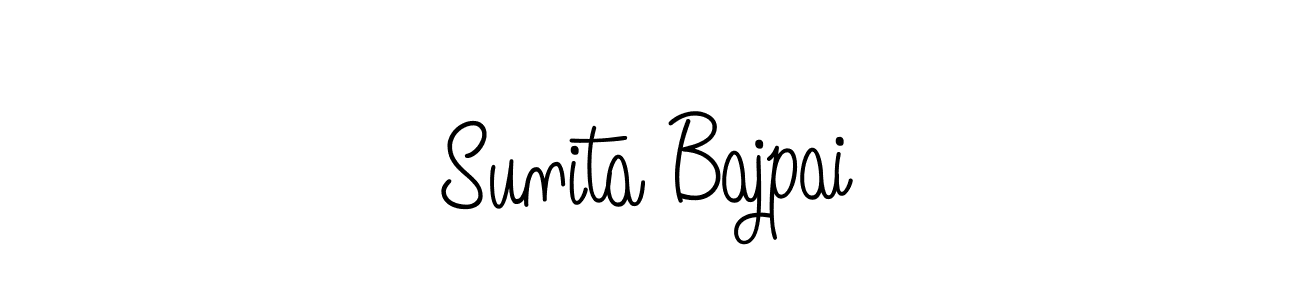 Make a beautiful signature design for name Sunita Bajpai. With this signature (Angelique-Rose-font-FFP) style, you can create a handwritten signature for free. Sunita Bajpai signature style 5 images and pictures png