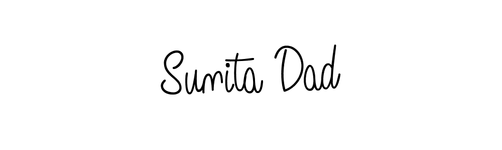 The best way (Angelique-Rose-font-FFP) to make a short signature is to pick only two or three words in your name. The name Sunita Dad include a total of six letters. For converting this name. Sunita Dad signature style 5 images and pictures png