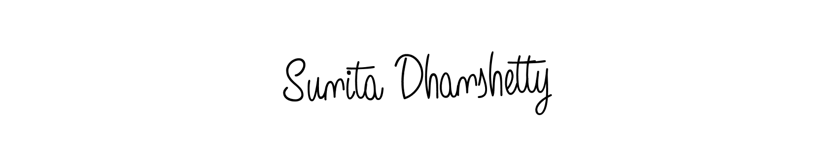 Make a short Sunita Dhanshetty signature style. Manage your documents anywhere anytime using Angelique-Rose-font-FFP. Create and add eSignatures, submit forms, share and send files easily. Sunita Dhanshetty signature style 5 images and pictures png